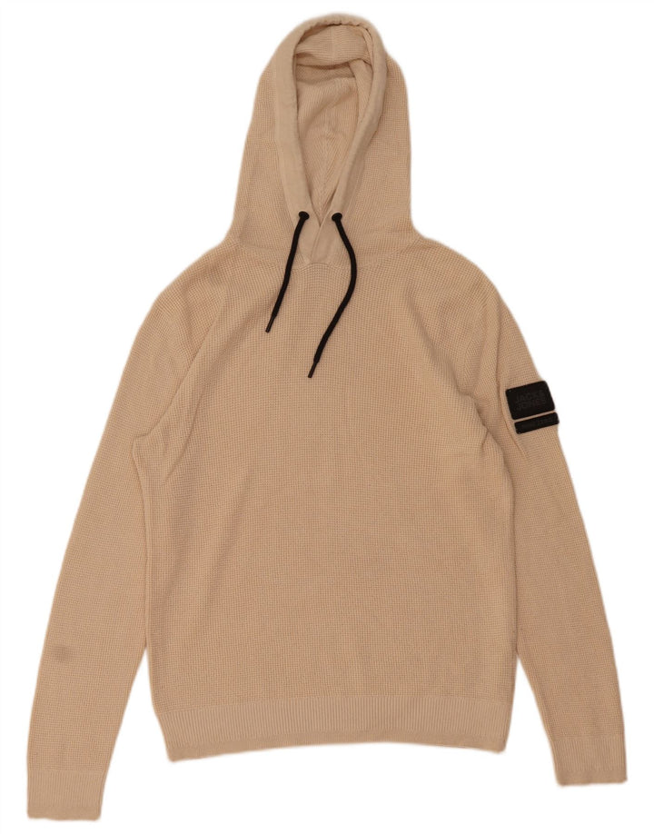Jack & Jones Pulover cu glugă pentru bărbați, bumbac, bej mic