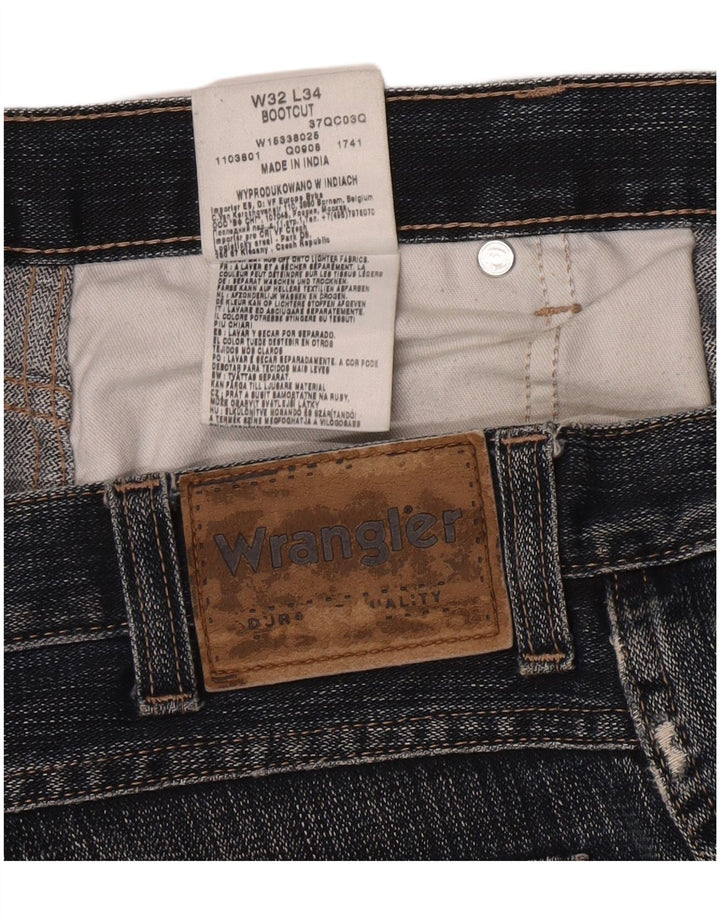 Blugi pentru bărbați Wrangler Bootcut W32 L34 Bumbac albastru