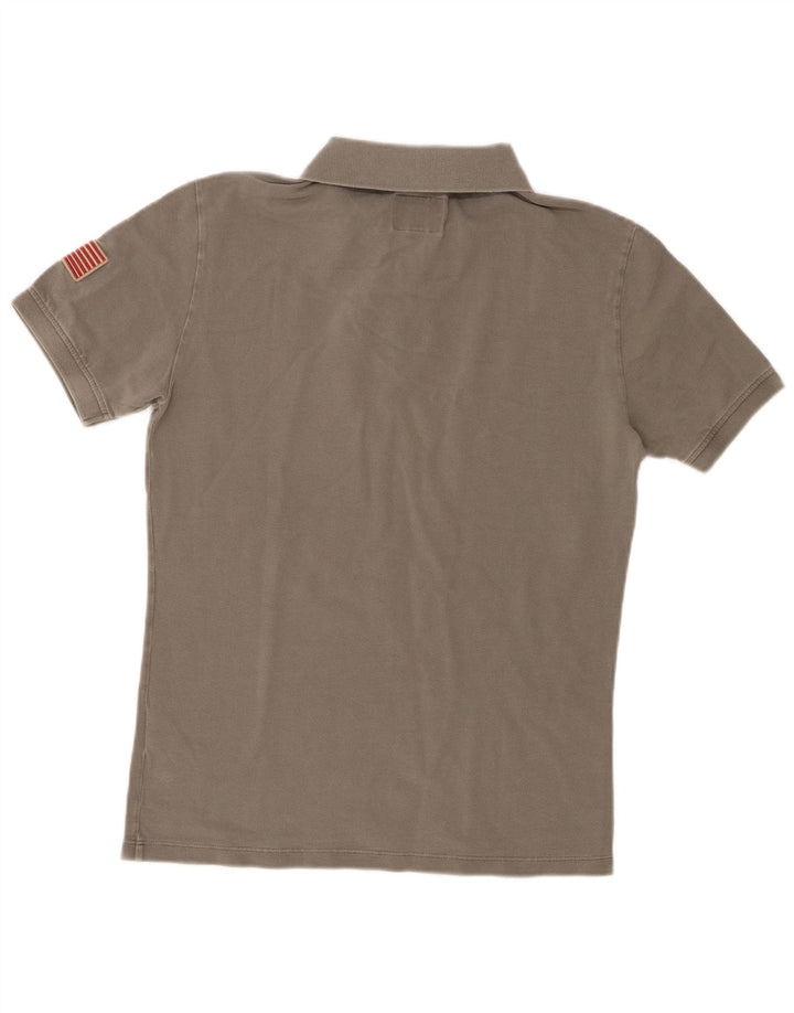 Tricou polo pentru bărbați Woolrich, bumbac gri mic