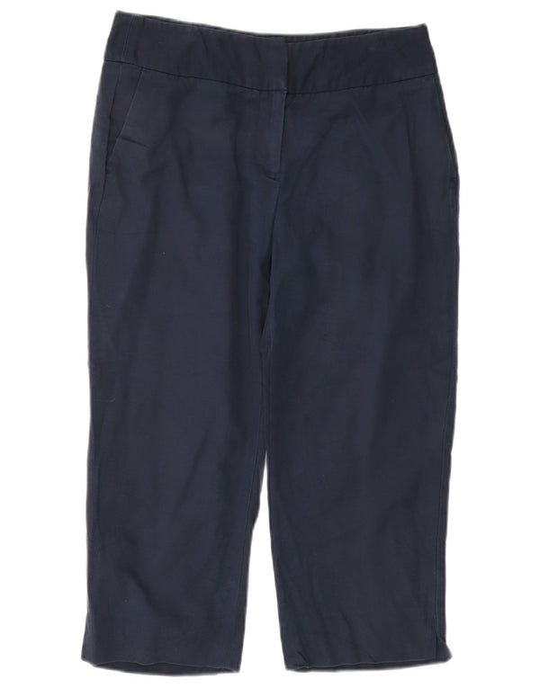 LAURA ASHLEY Pantaloni capri drepti pentru femei UK 6 XS W28 L21 bleumarin