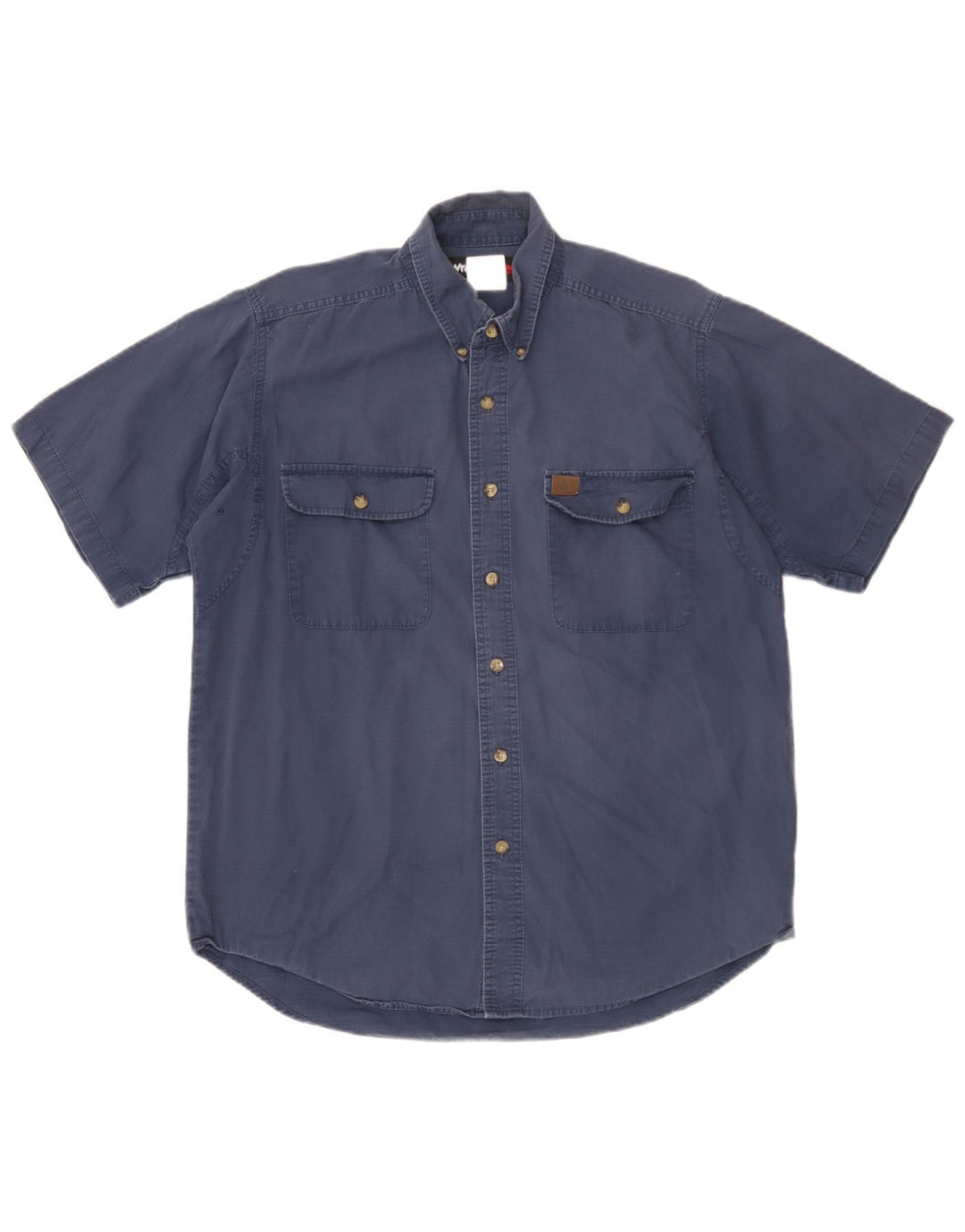 Cămașă cu mânecă scurtă pentru bărbați Wrangler, mare, albastru, bumbac