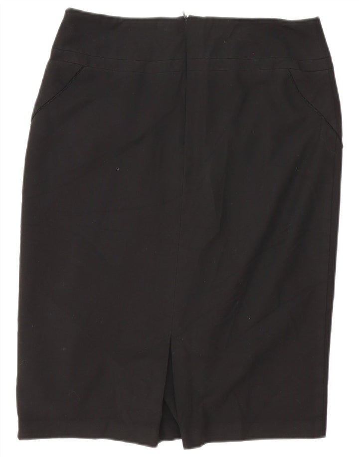 Fusta dreaptă pentru femei Oasis UK 12 Medium W32 Poliester negru