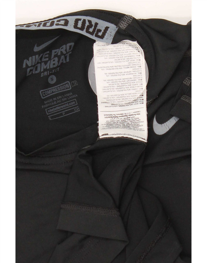 Tricou de compresie Nike pentru bărbați Top mic poliester negru