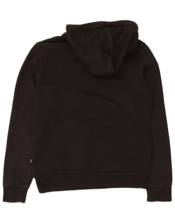 Pulover cu glugă cu grafic Puma pentru femei UK 10 mic bumbac negru