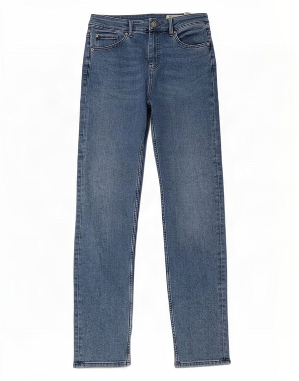 Blugi drepti pentru femei Marks & Spencer The Sienna UK 12 Medium W30 L31 Albastru