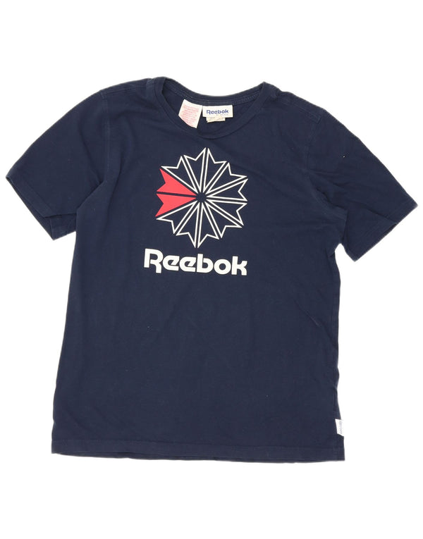 Tricou grafic Reebok pentru băieți Top 13-14 ani Bumbac bleumarin
