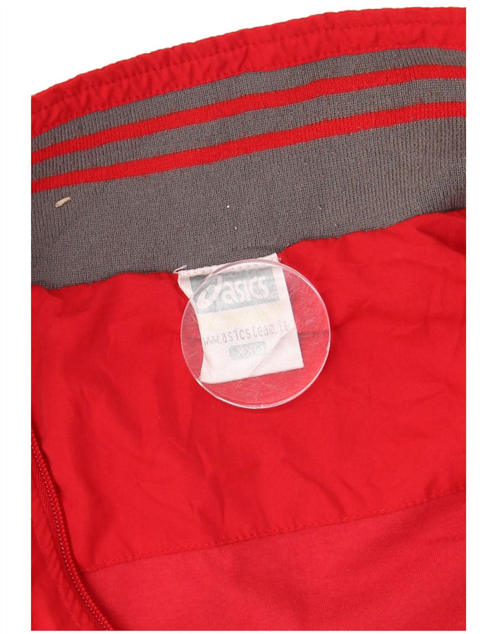 Jachetă de top pentru trening grafic ASICS pentru bărbați 2XL, poliester color bloc roșu