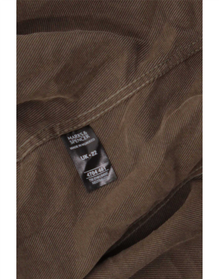 Marks & Spencer Bomber Jacket pentru femei UK 22 2XL Brown Lyocell