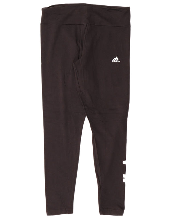 Leggings grafic ADIDAS pentru femei UK 16/18 mare negru