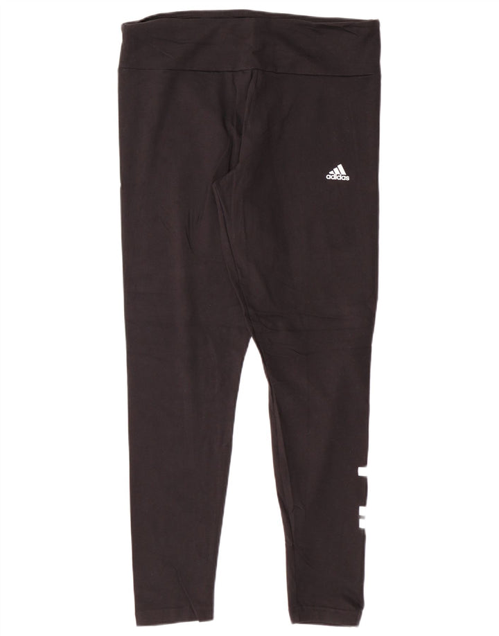 Leggings grafic ADIDAS pentru femei UK 16/18 mare negru
