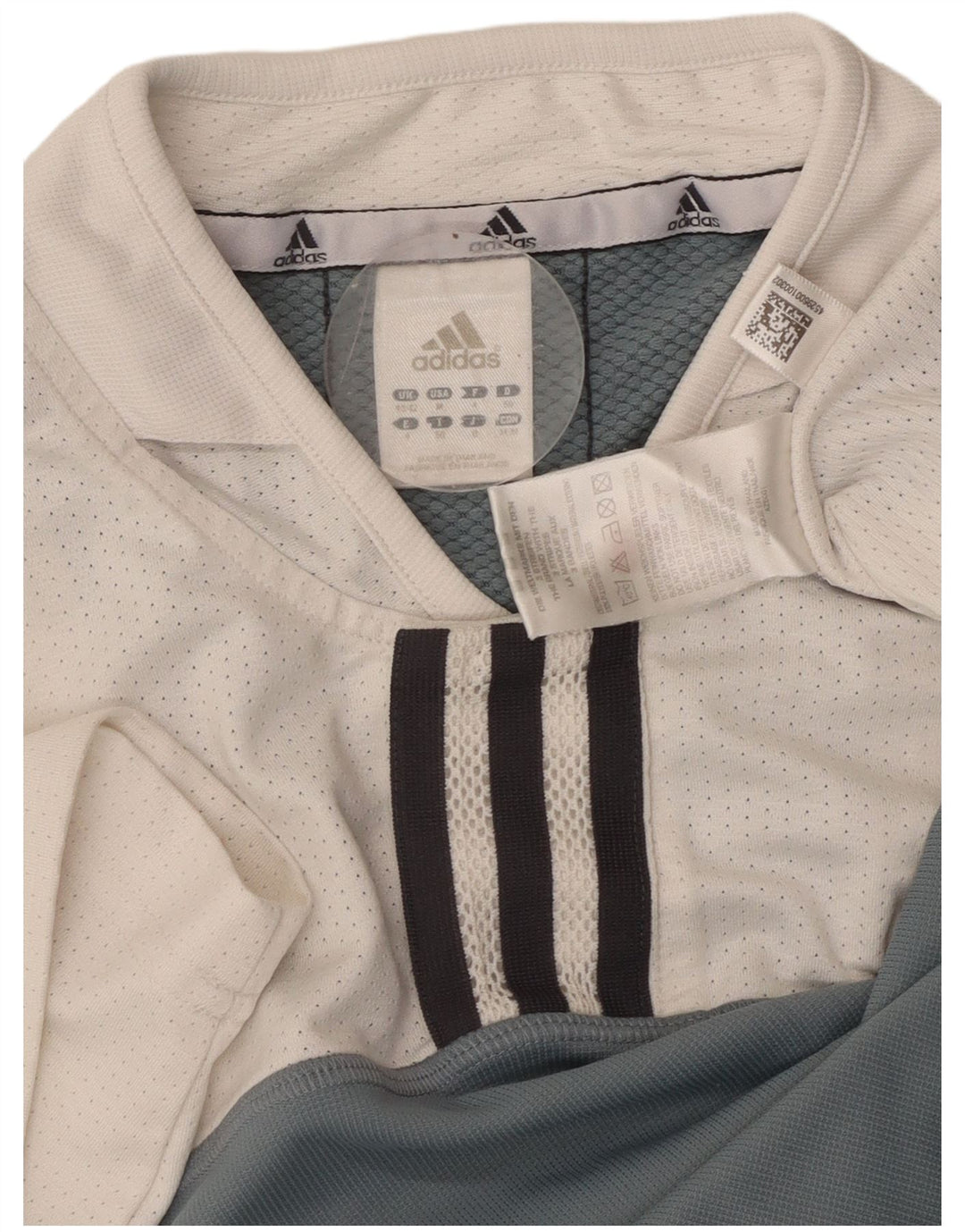 Tricou pentru bărbați ADIDAS Top UK 40/42 Medium White Colorblock Poliester