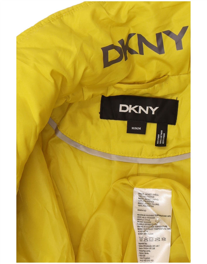 Jachetă căptușită Dkny pentru femei UK 12 Medium Galben Poliester Modern