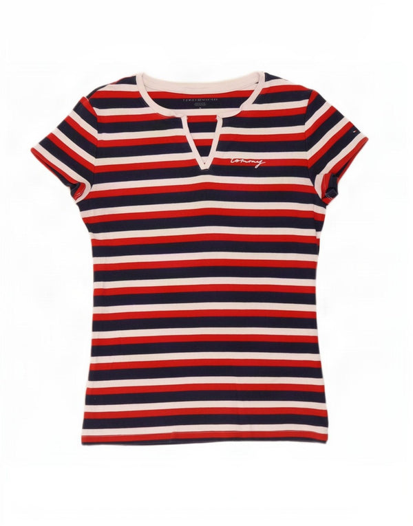 Tricou pentru femei Tommy Hilfiger Top UK 12 Medium bleumarin, bumbac cu dungi