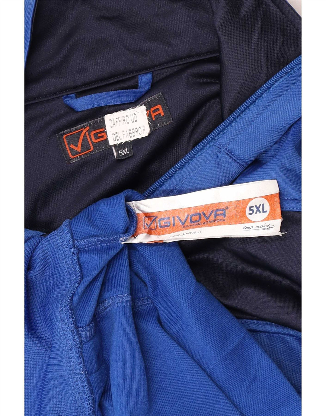 Jachetă de trening pentru bărbați Givova, cu grafică, 5XL, poliester color block, albastru