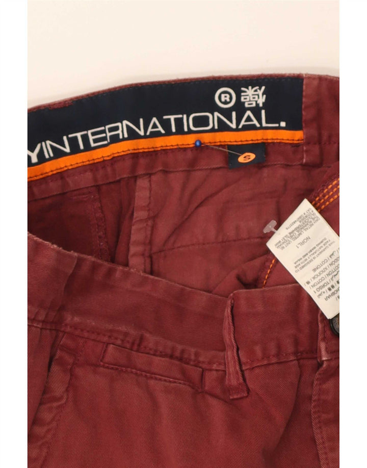Pantaloni scurți chino Superdry pentru bărbați, mici W32, bumbac maro