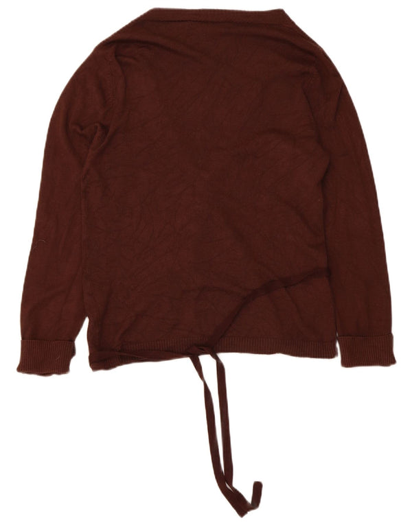Pulover cardigan Wrap pentru femei Zara UK 12, maro mediu, raion