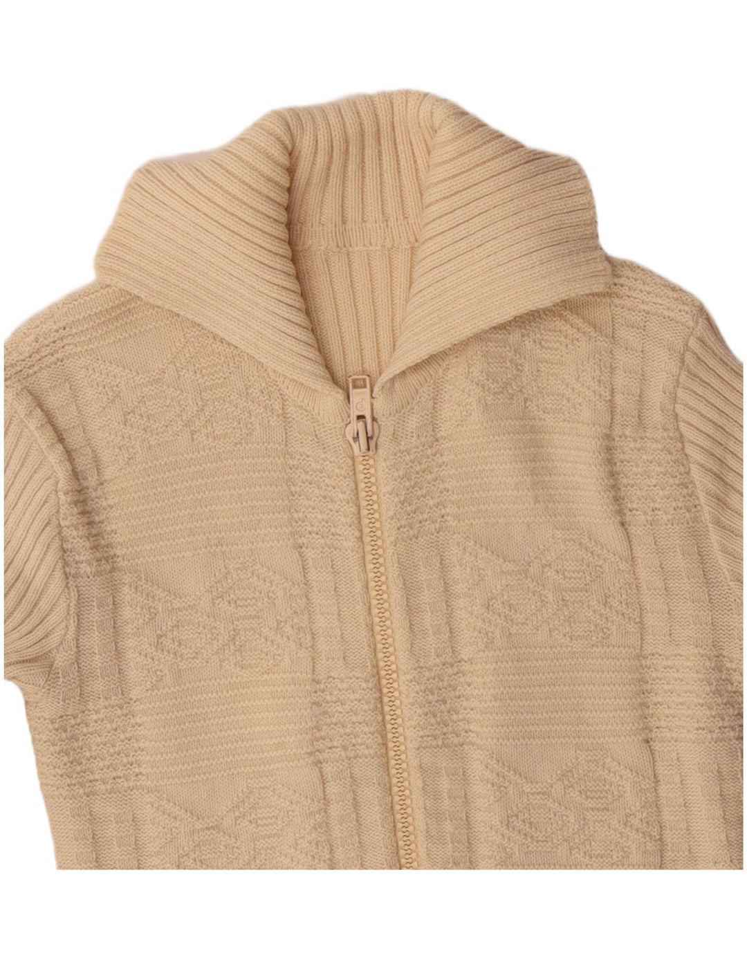 Pulover cardigan pentru femei VINTAGE UK 10 Mic Bej
