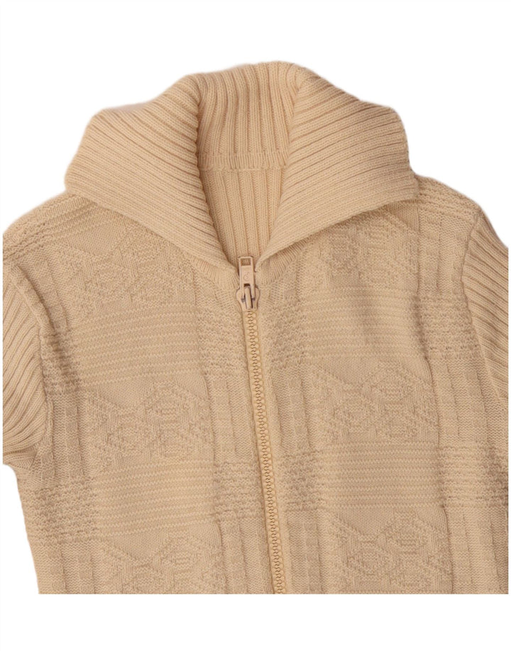Pulover cardigan pentru femei VINTAGE UK 10 Mic Bej