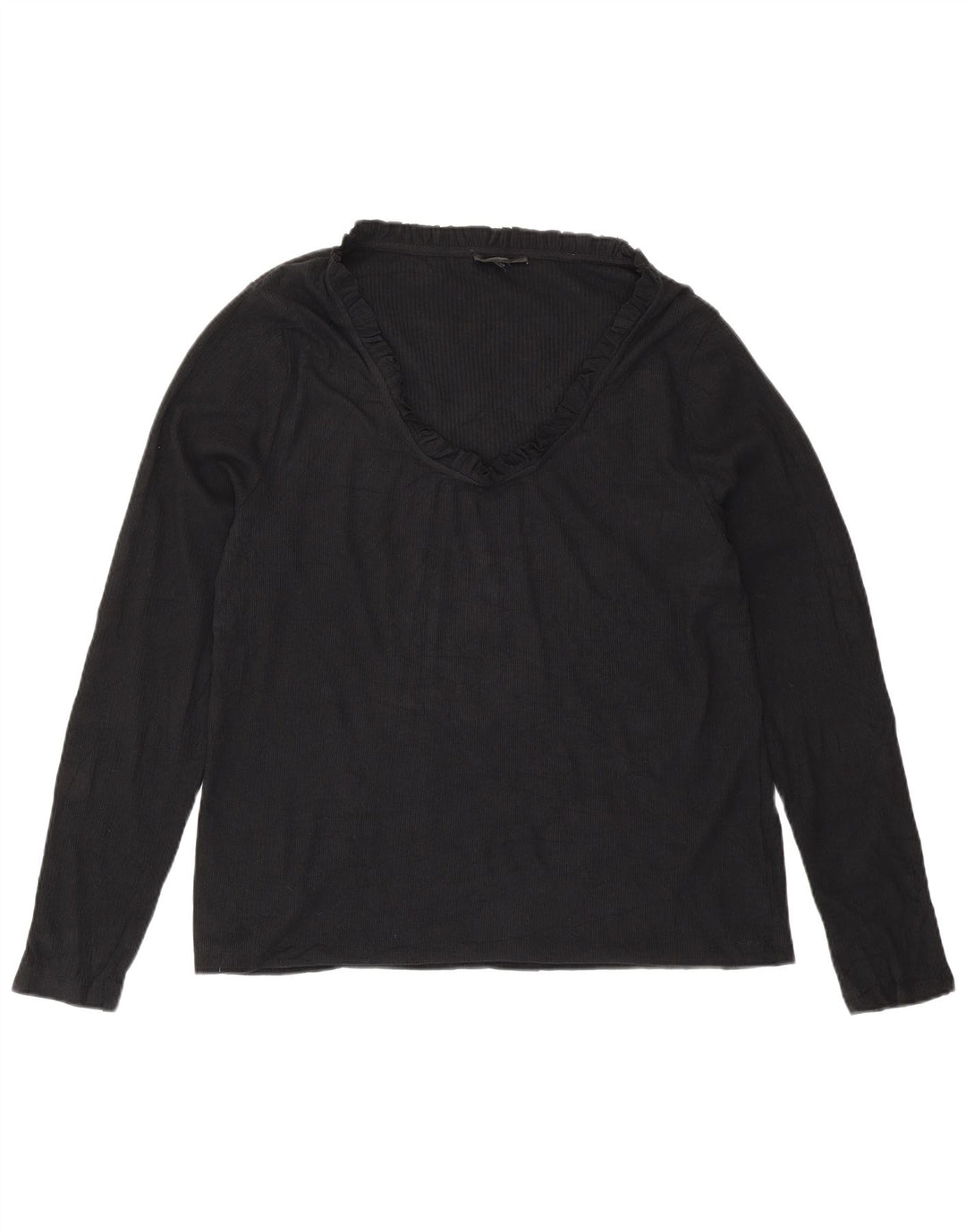 J. CREW Top pentru femei cu mânecă lungă UK 16 Large Black
