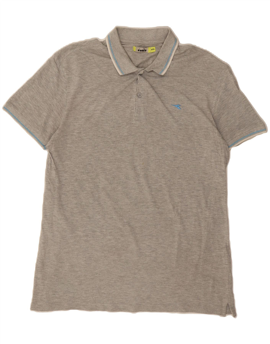DIADORA Mens Polo Shirt 2XL Grey Cotton Vintage Diadora and Second-Hand Diadora from Messina Hembry 