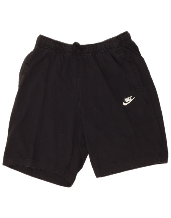 Pantaloni scurți sport Nike pentru bărbați, bumbac mediu negru
