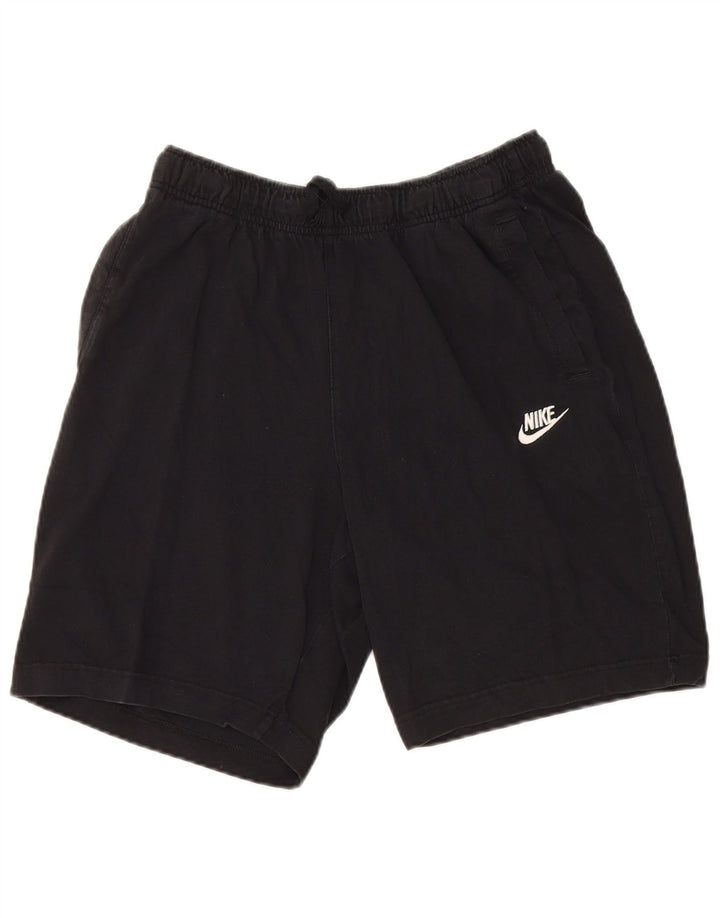 Pantaloni scurți sport Nike pentru bărbați, bumbac mediu negru