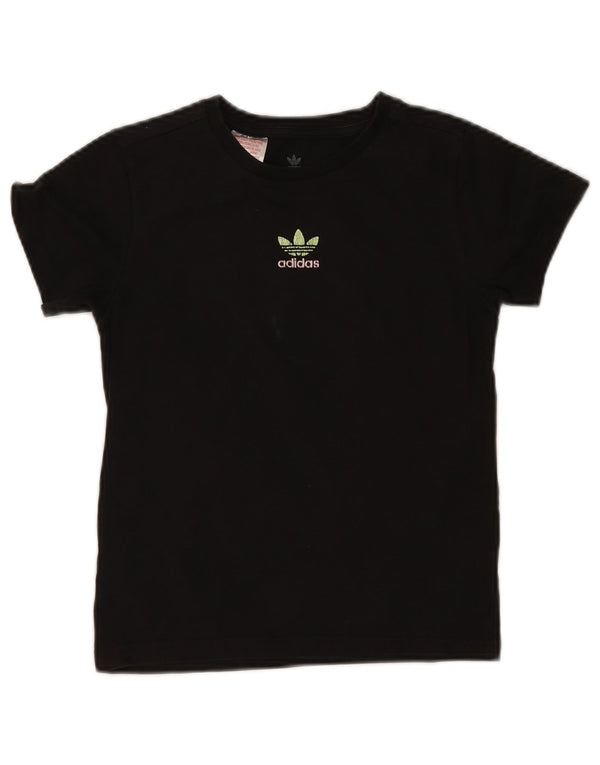 Tricou grafic Adidas Fete Top 9-10 Ani Bumbac Negru
