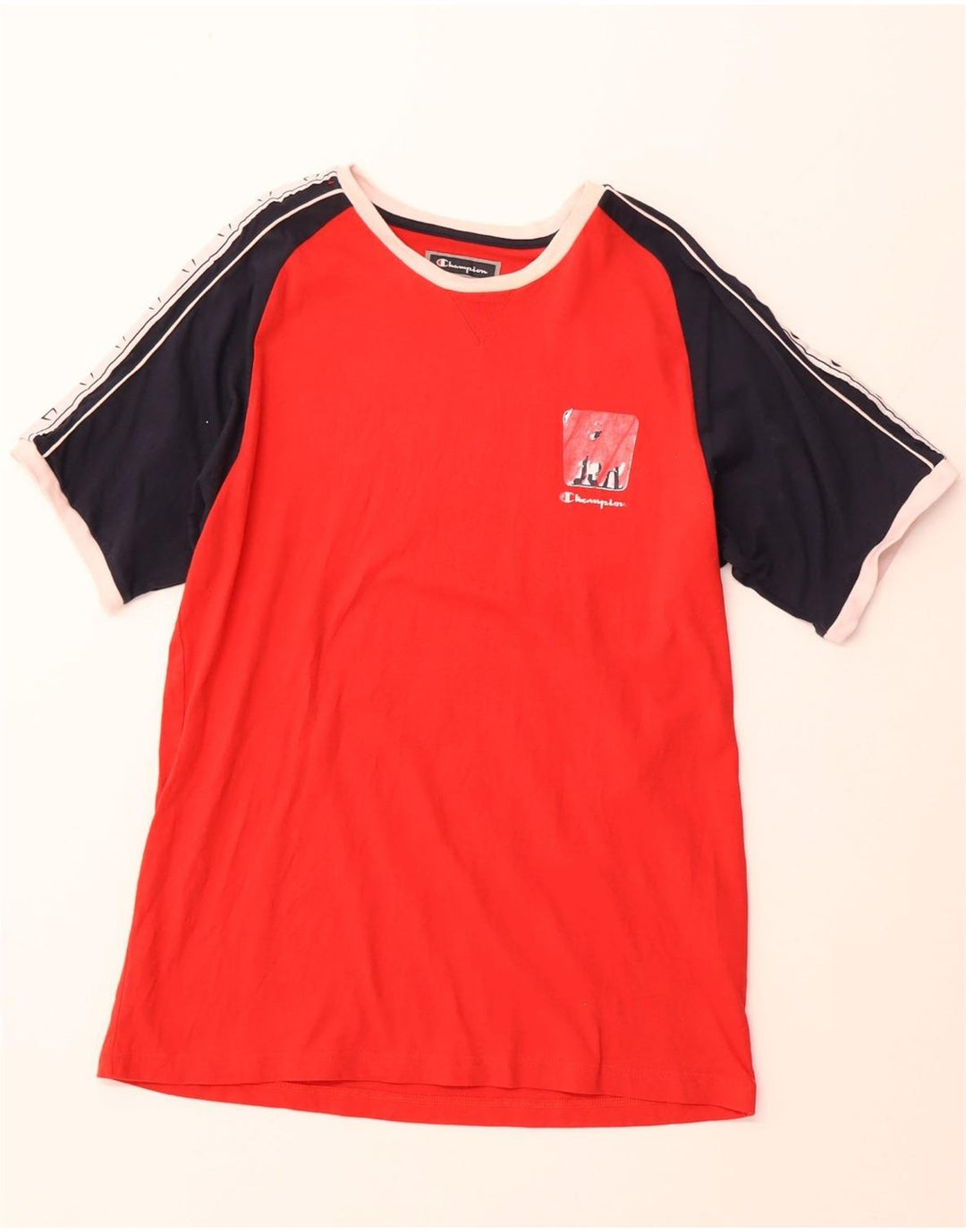 Tricou grafic pentru bărbați CHAMPION Top 2XL, bumbac color bloc roșu