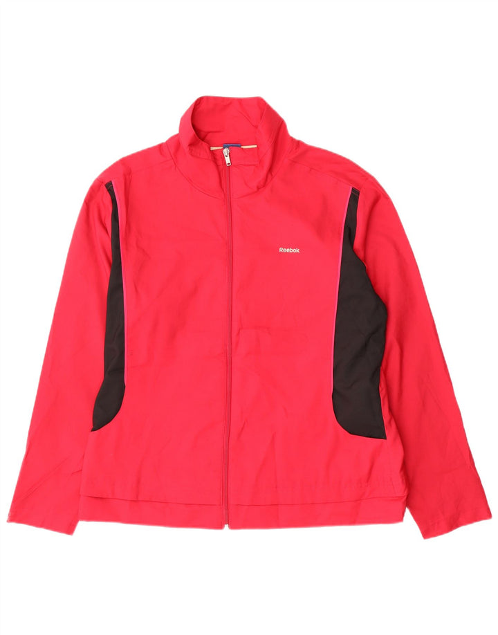Jachetă de trening pentru femei Reebok UK 16, mare, roz, poliester color bloc