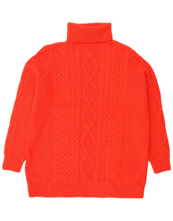 Marks & Spencer Pulover oversized cu gât rulat pentru femei UK 16 Large Red
