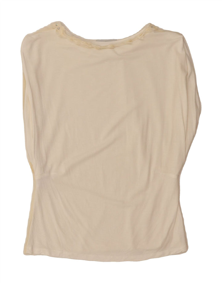 MAX & CO. Womens Blouse Top UK 12 Medium Off White Vintage Max & Co. and Second-Hand Max & Co. from Messina Hembry 