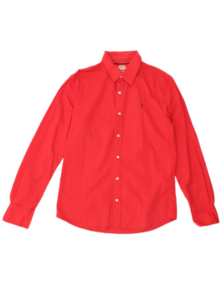 Cămașă pentru bărbați TOMMY HILFIGER bumbac roșu mediu