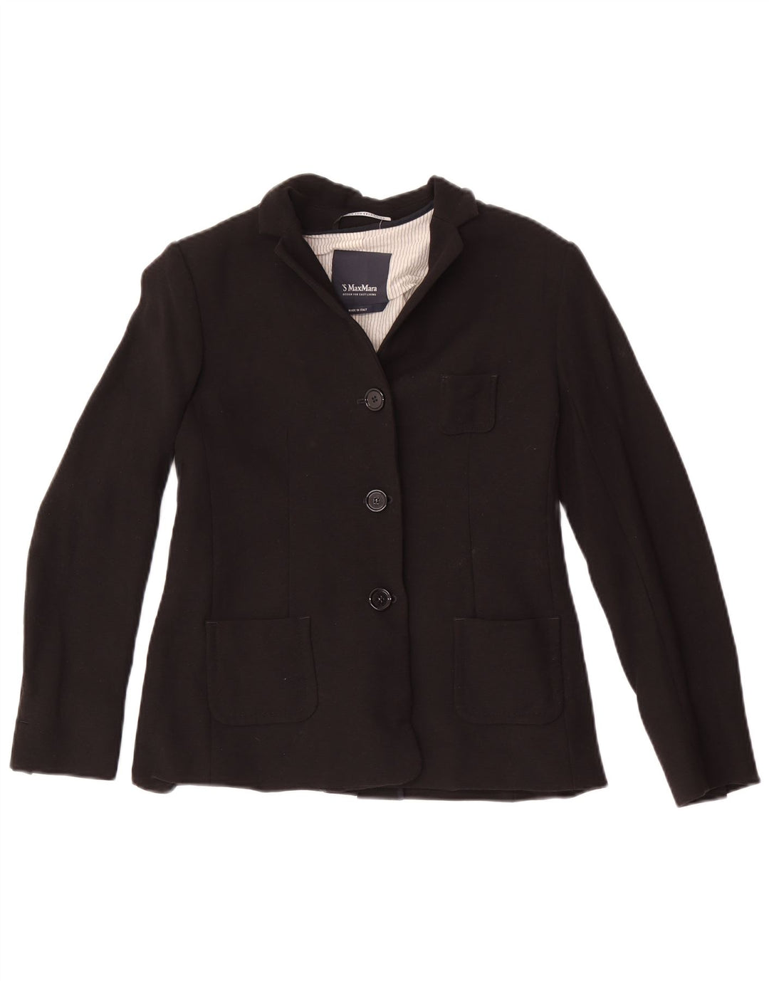 Blazer pentru femei Max Mara cu 3 nasturi UK 4 XS Negru