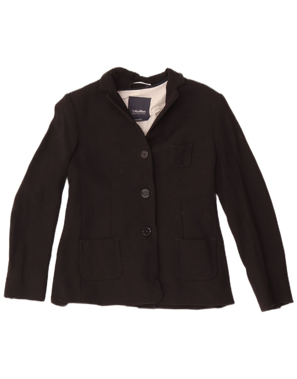 Blazer pentru femei Max Mara cu 3 nasturi UK 4 XS Negru