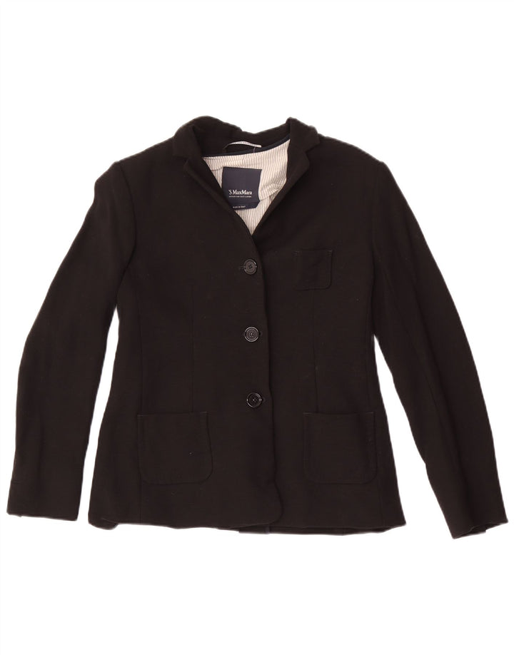 Blazer pentru femei Max Mara cu 3 nasturi UK 4 XS Negru
