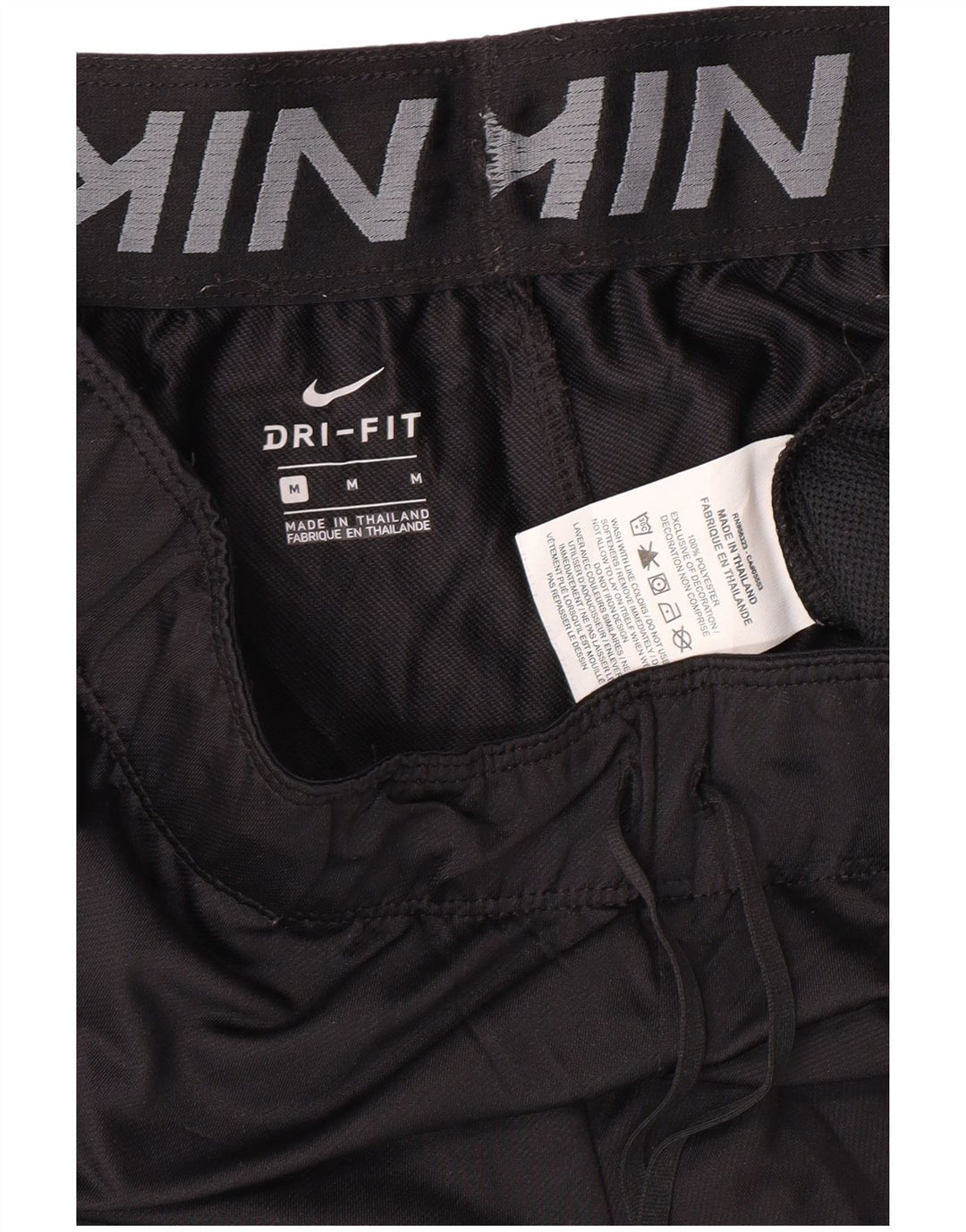 Pantaloni scurti sport NIKE Dri Fit pentru femei UK 14 Poliester mediu negru