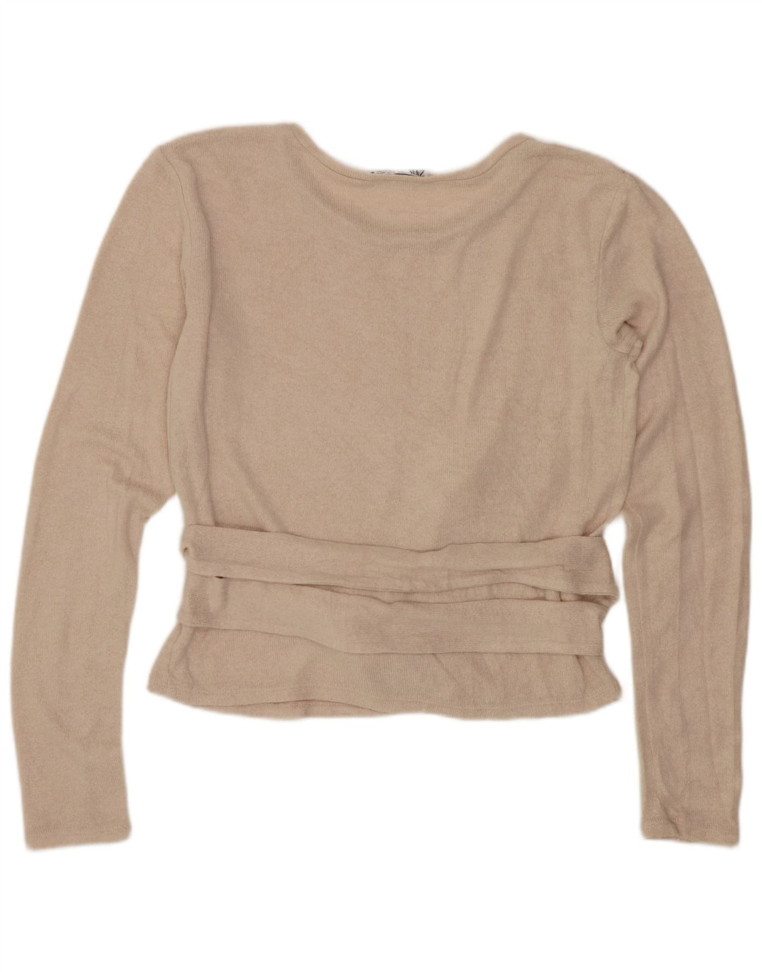 Crop Top pentru femei Zara cu mânecă lungă UK 14 Medium Bej