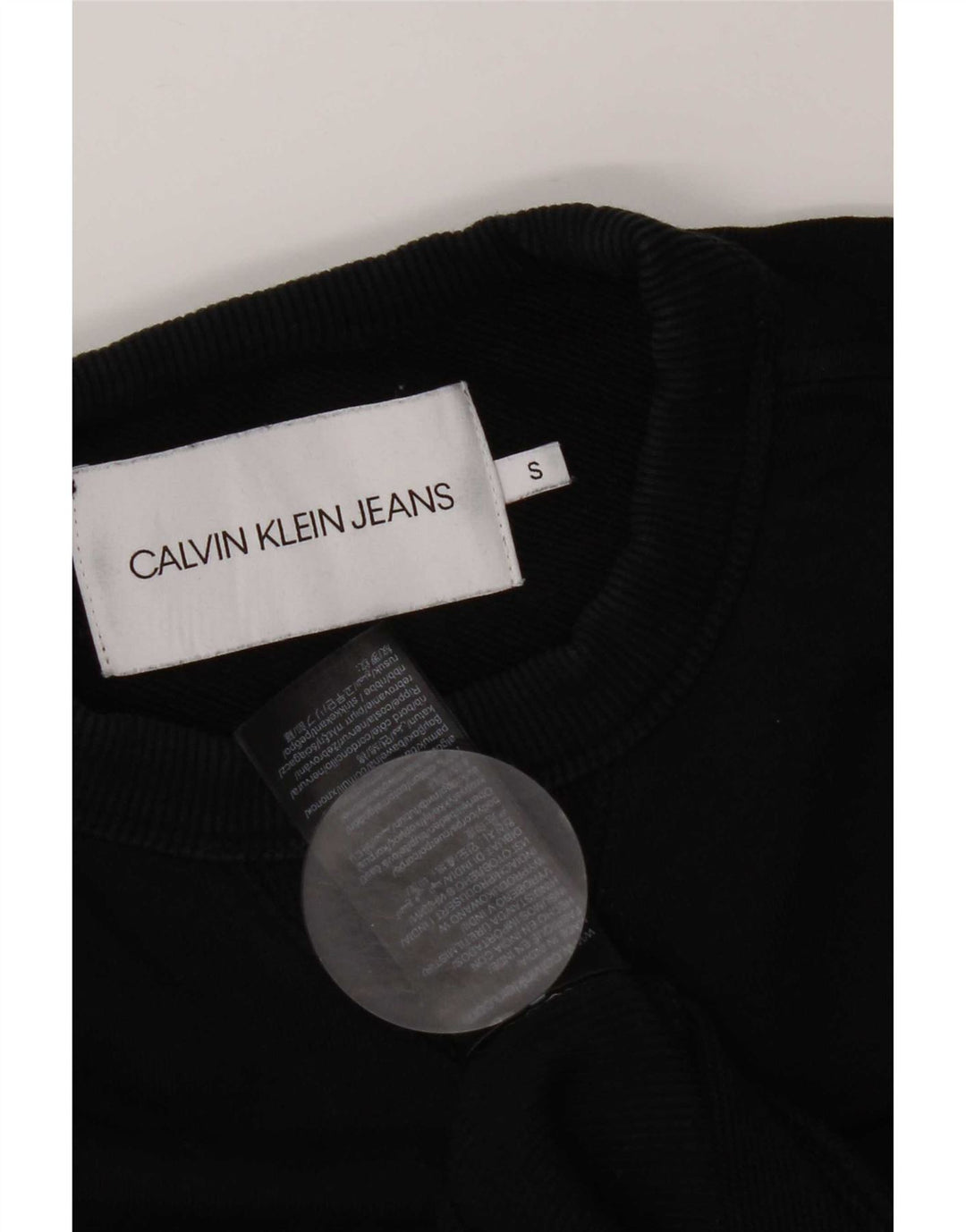 Pulover Calvin Klein pentru bărbați, cu grafic regular, din bumbac, negru