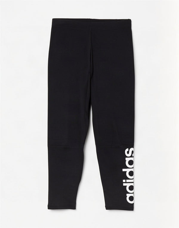 Leggings crop grafic Adidas pentru femei UK 12/14 bumbac mediu negru