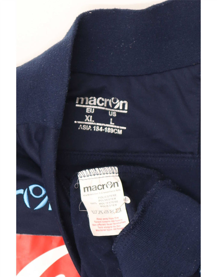 Trening cu pulover grafic Macron pentru bărbați Top mare, bleumarin, color block