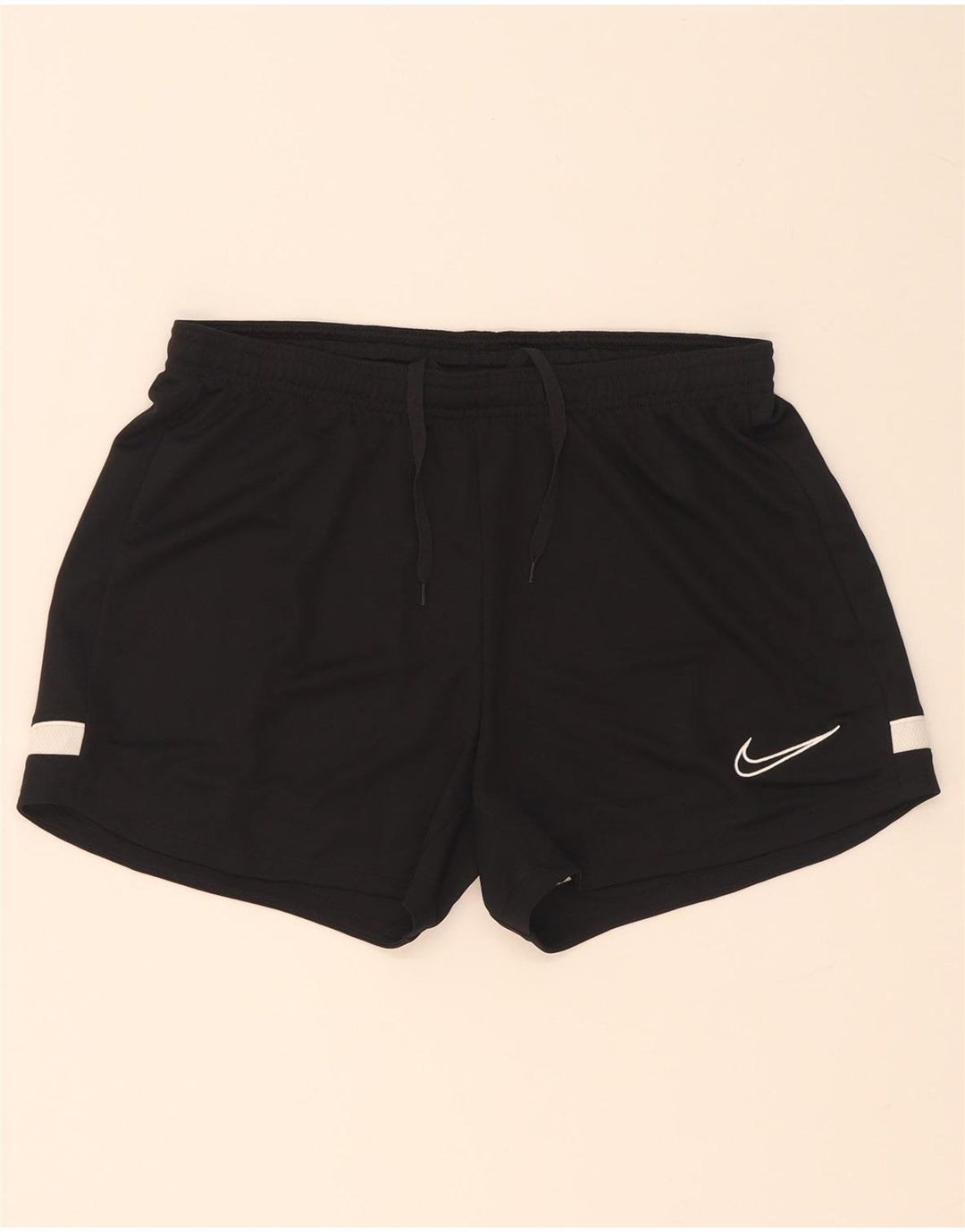 Pantaloni scurți sport Nike Dri Fit pentru femei UK 12 Medium Black Colorblock Poliester