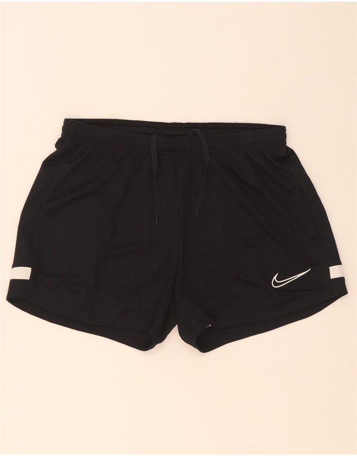 Pantaloni scurți sport Nike Dri Fit pentru femei UK 12 Medium Black Colorblock Poliester