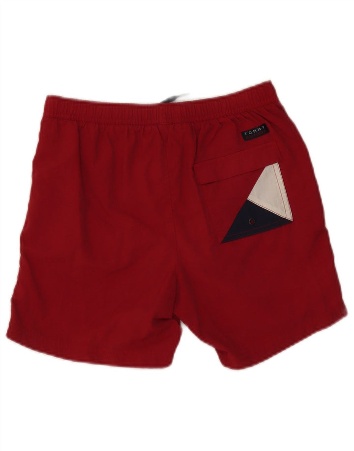 Pantaloni scurți de înot Tommy Hilfiger pentru băieți 12-13 ani, roșu, poliester color bloc