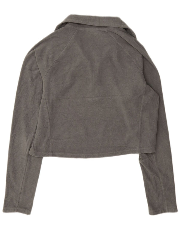 Pulover din lână Columbia Crop Zip Gât pentru femei UK 6 XS Poliester gri
