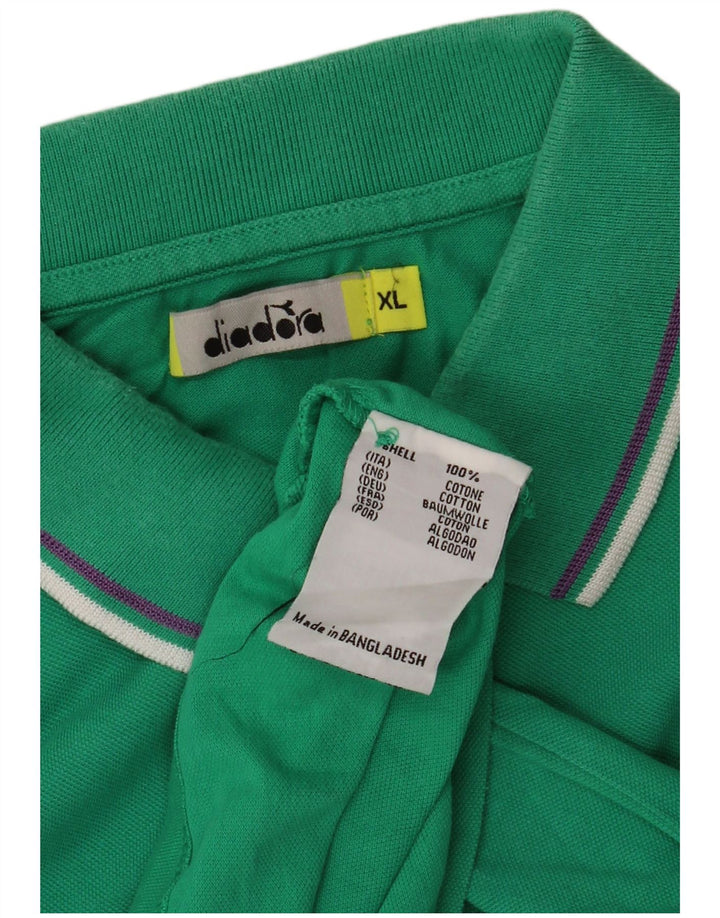 Tricou polo barbati Diadora XL bumbac verde