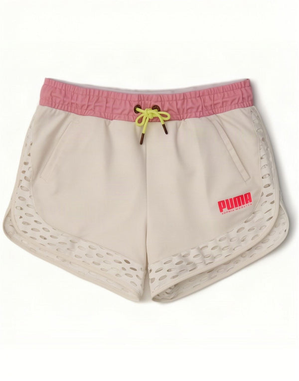 Puma Womens Sophia Webster Sport Shorts UK 10 Small White Colourblock