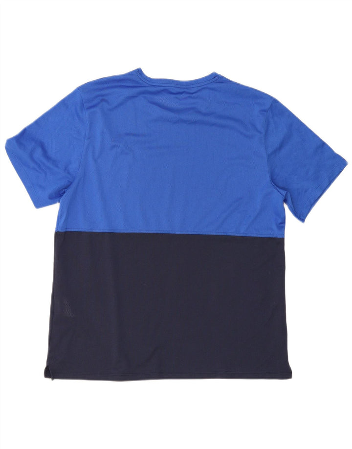 Tricou pentru bărbați Nike Dri Fit Top mare, albastru, poliester color bloc