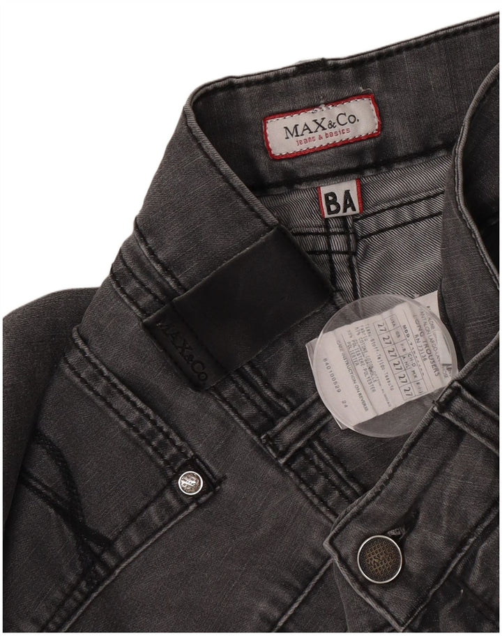 Max & Co. Blugi slim pentru femei W27 L28 bumbac gri