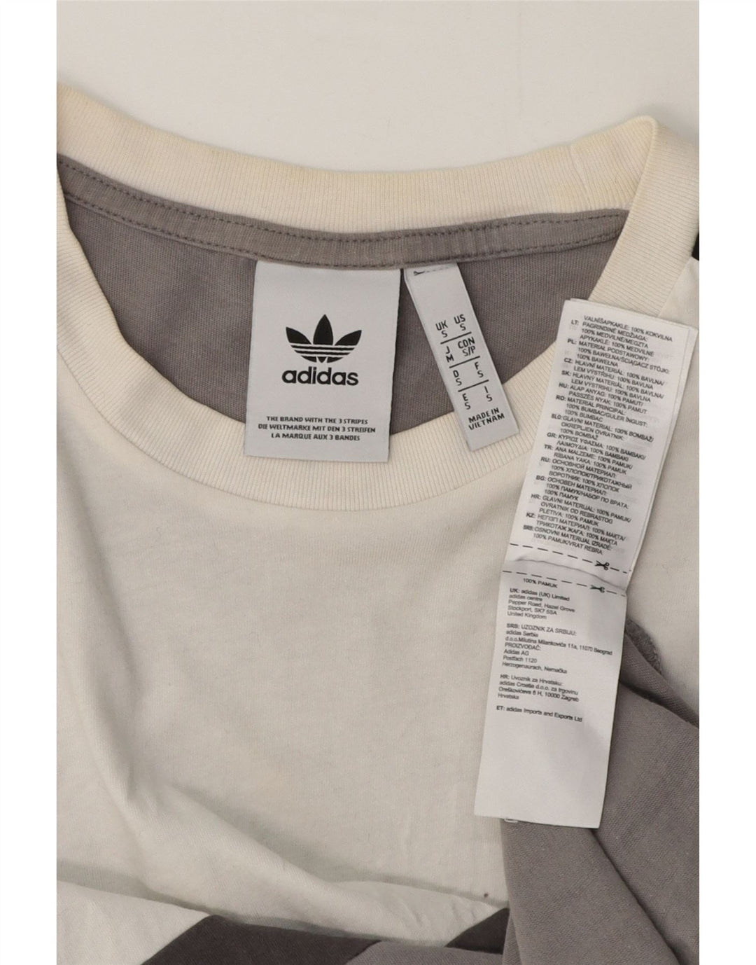 Tricou pentru bărbați Adidas Top mic gri, bumbac color bloc