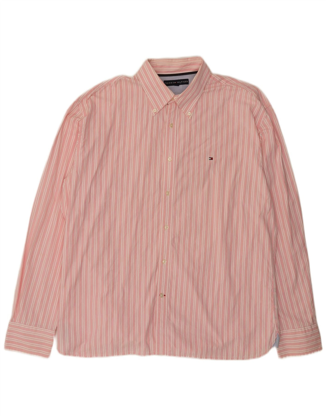 Cămașă pentru bărbați Tommy Hilfiger 2XL roz cu dungi